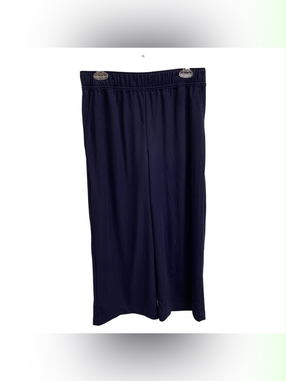 Reitmans Navy Wide-Leg Cropped Pants